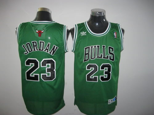  NBA Mitchell Ness Chicago Bulls 23 Michael Jordan Hardwood Classics Green Swingman Jersey